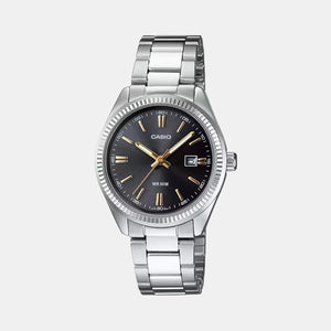 Enticer Women Quartz Black Dial Analog Stainless Steel Watch A474