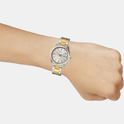 Enticer Women Quartz White Dial Analog Stainless Steel Watch A478