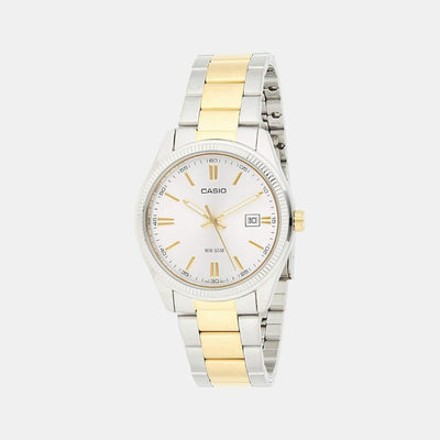 Enticer Men Quartz Silver Dial Analog Stainless Steel Watch A491
