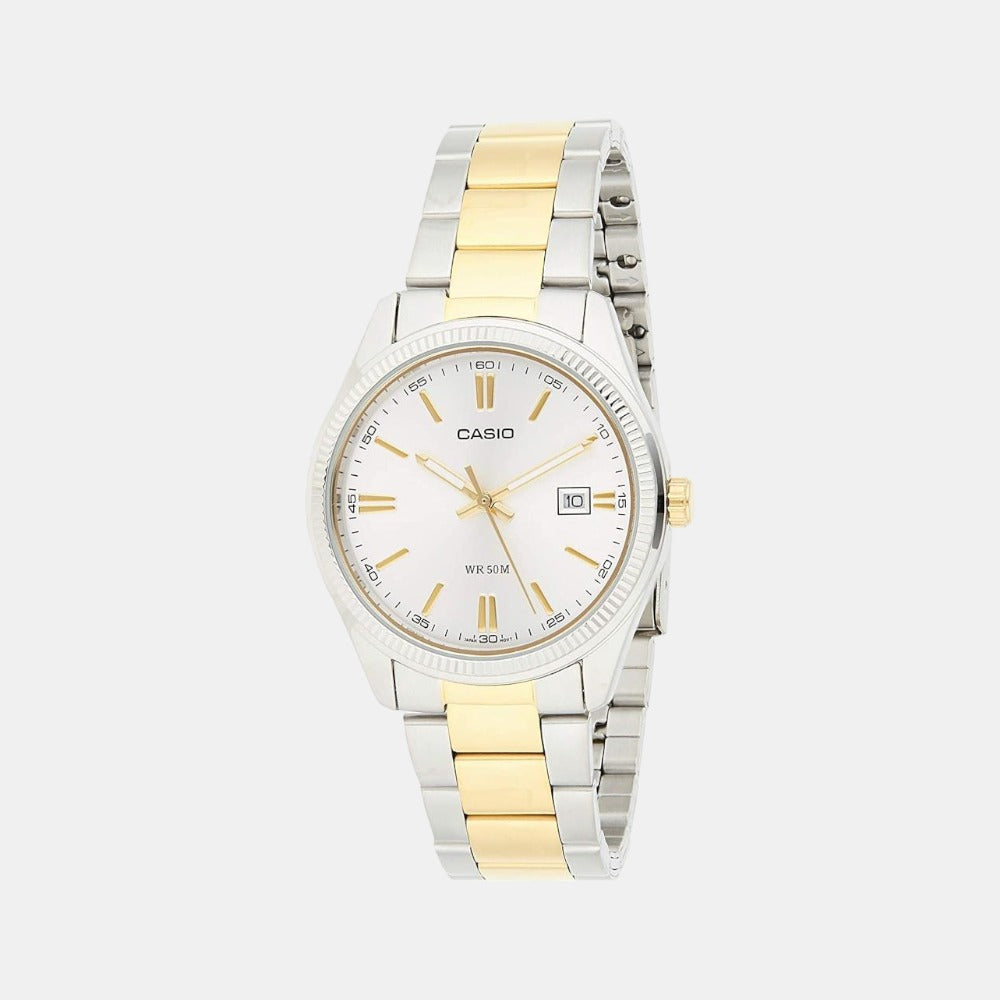 Enticer Men Quartz Silver Dial Analog Stainless Steel Watch A491