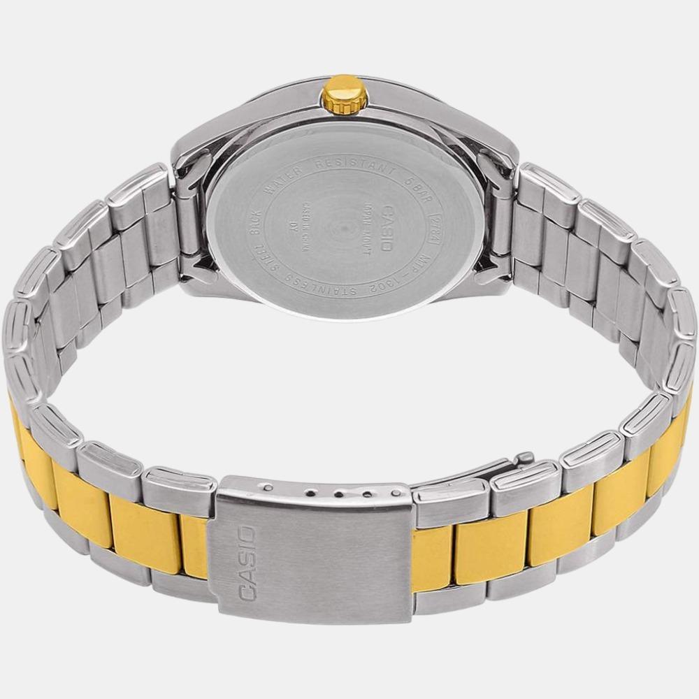 Enticer Men Quartz Silver Dial Analog Stainless Steel Watch A491