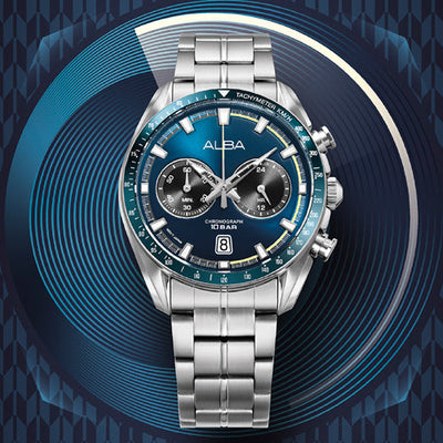 Alba Signa Blue Dial Men 44mm A4B017X1