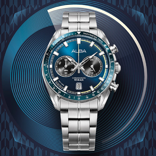 Alba Signa Blue Dial Men 44mm A4B017X1