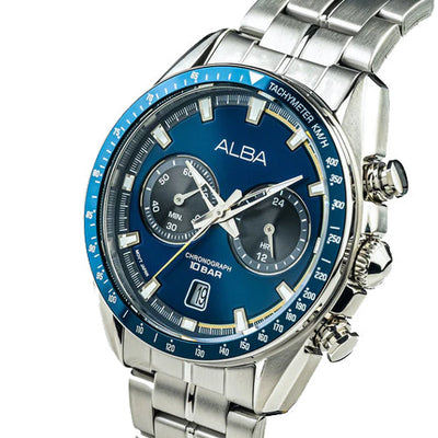 Alba Signa Blue Dial Men 44mm A4B017X1