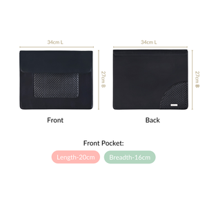 Black Multipurpose Office Folder With Zipper Pocket
