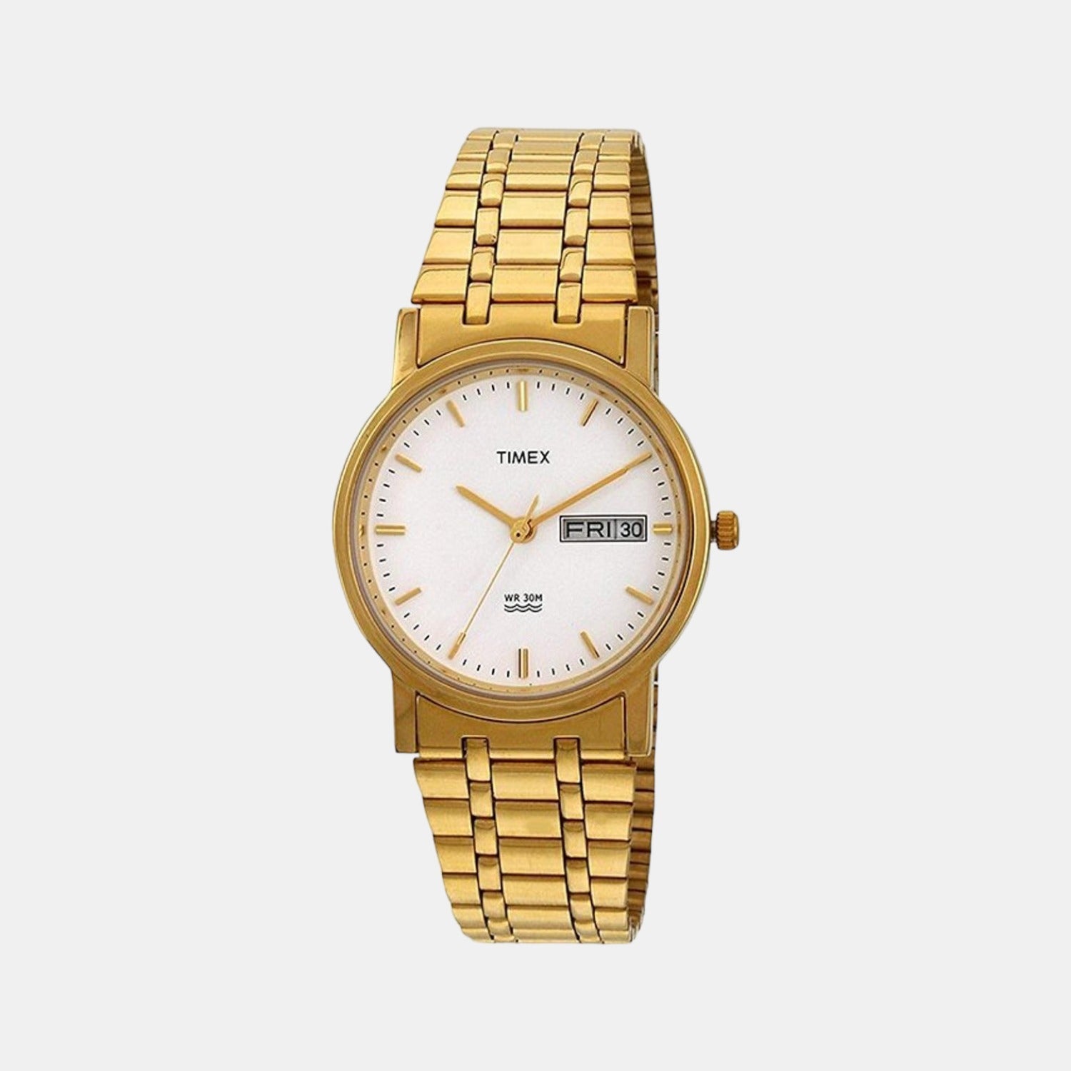 Classics Men Quartz White Dial Analog Stainless Steel Watch A503