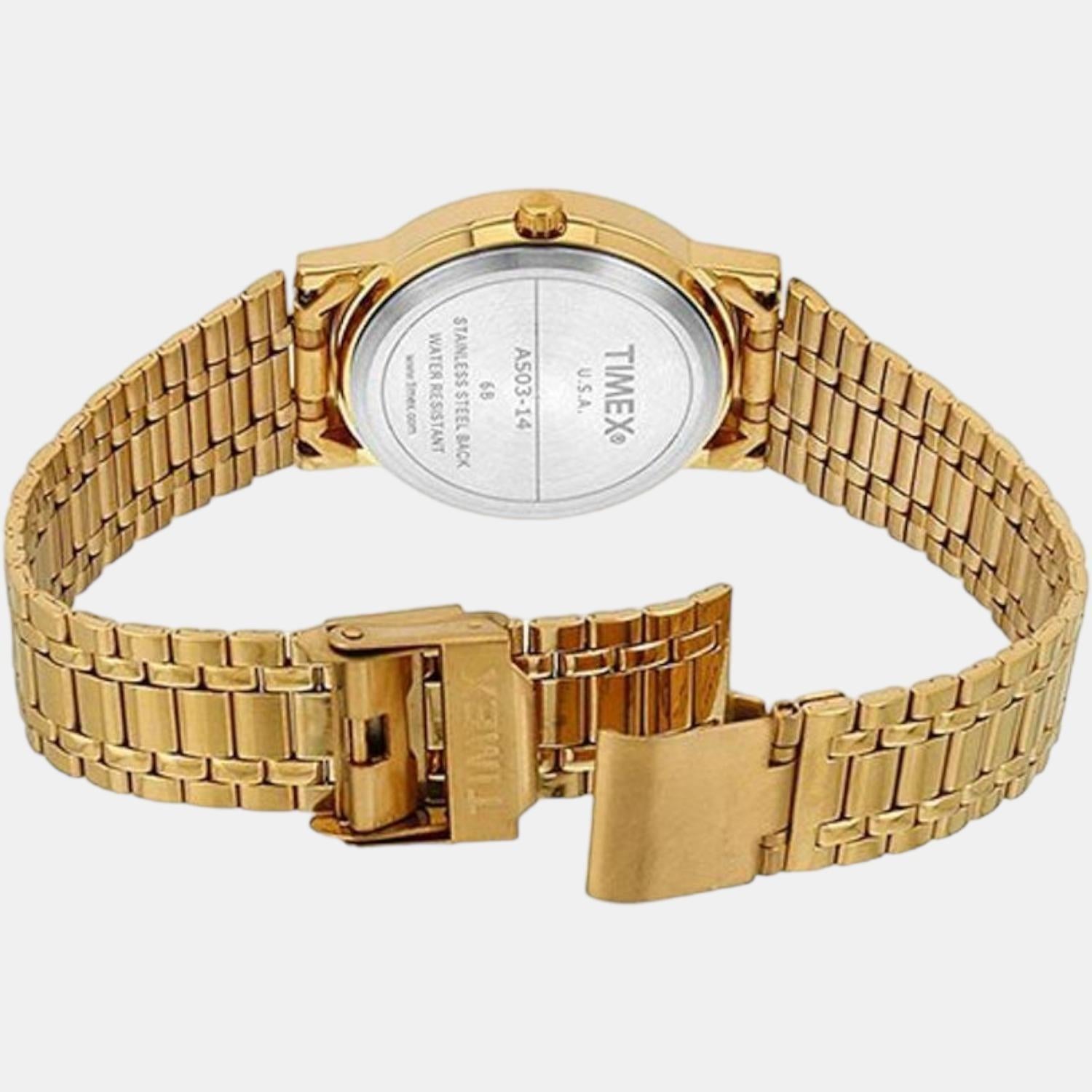 Classics Men Quartz White Dial Analog Stainless Steel Watch A503