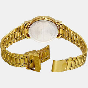 Classics Women Quartz Champagne Dial Analog Stainless Steel Watch A504