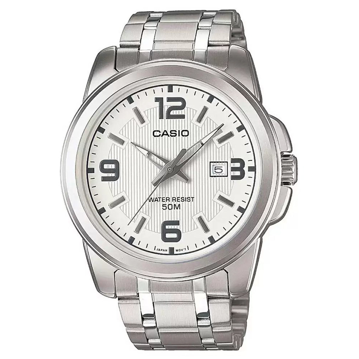 Casio Enticer White Dial Men 44mm