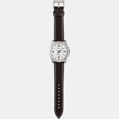 Enticer Men Quartz White Dial Analog Leather Watch A553