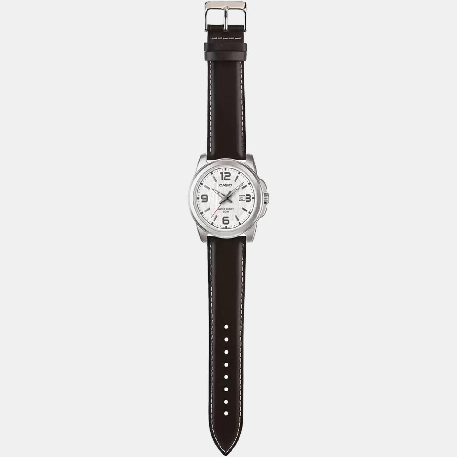 Enticer Men Quartz White Dial Analog Leather Watch A553