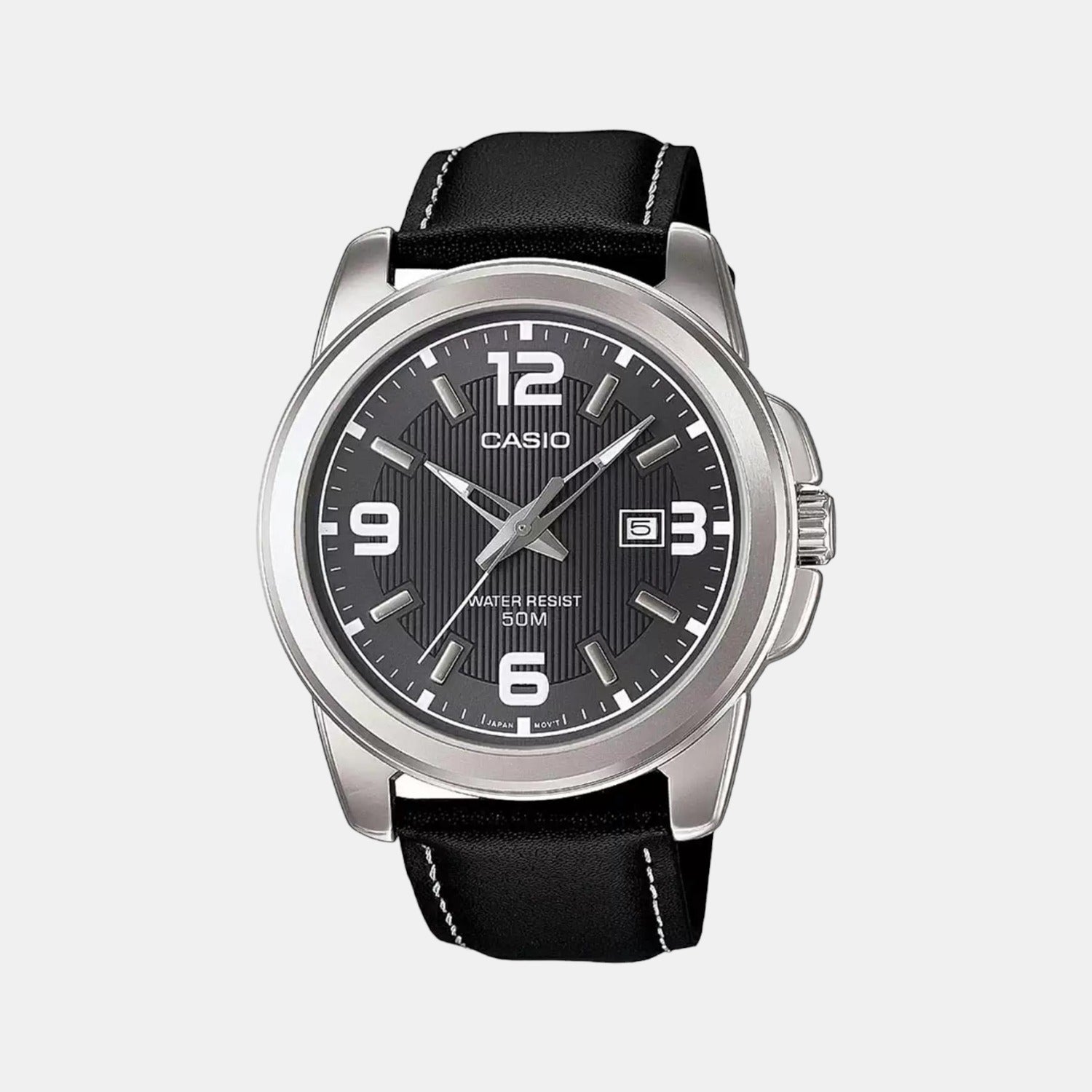 Enticer Men Quartz Black Dial Analog Leather Watch A554