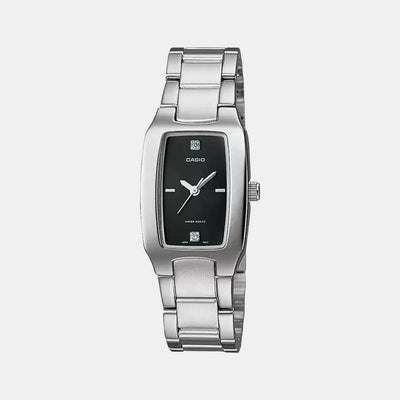 Enticer Women Quartz Black Dial Analog Stainless Steel Watch A577