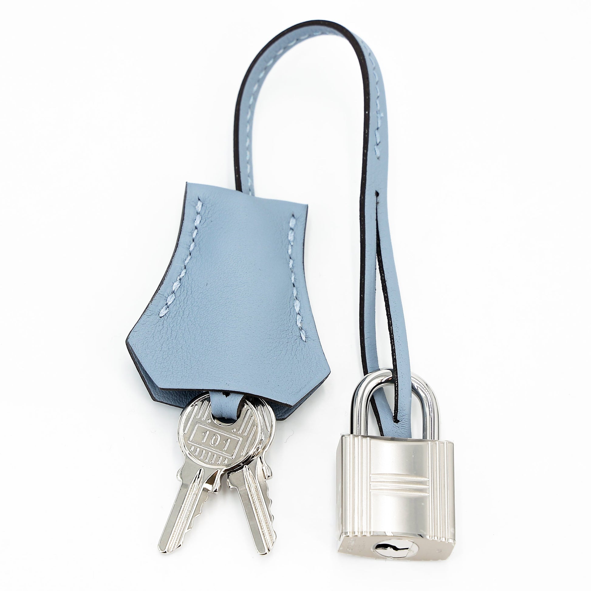 HERMÈS Birkin 25 Bleu Lin Swift Palladium hardware