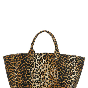 Ganni Leopard Xxl Shopping Bag