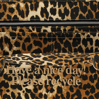 Ganni Leopard Xxl Shopping Bag