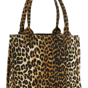Ganni Leopard Large Shopping Bag