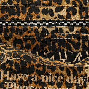 Ganni Leopard Large Shopping Bag