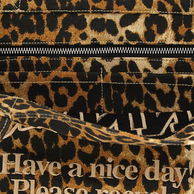 Ganni Leopard Large Shopping Bag