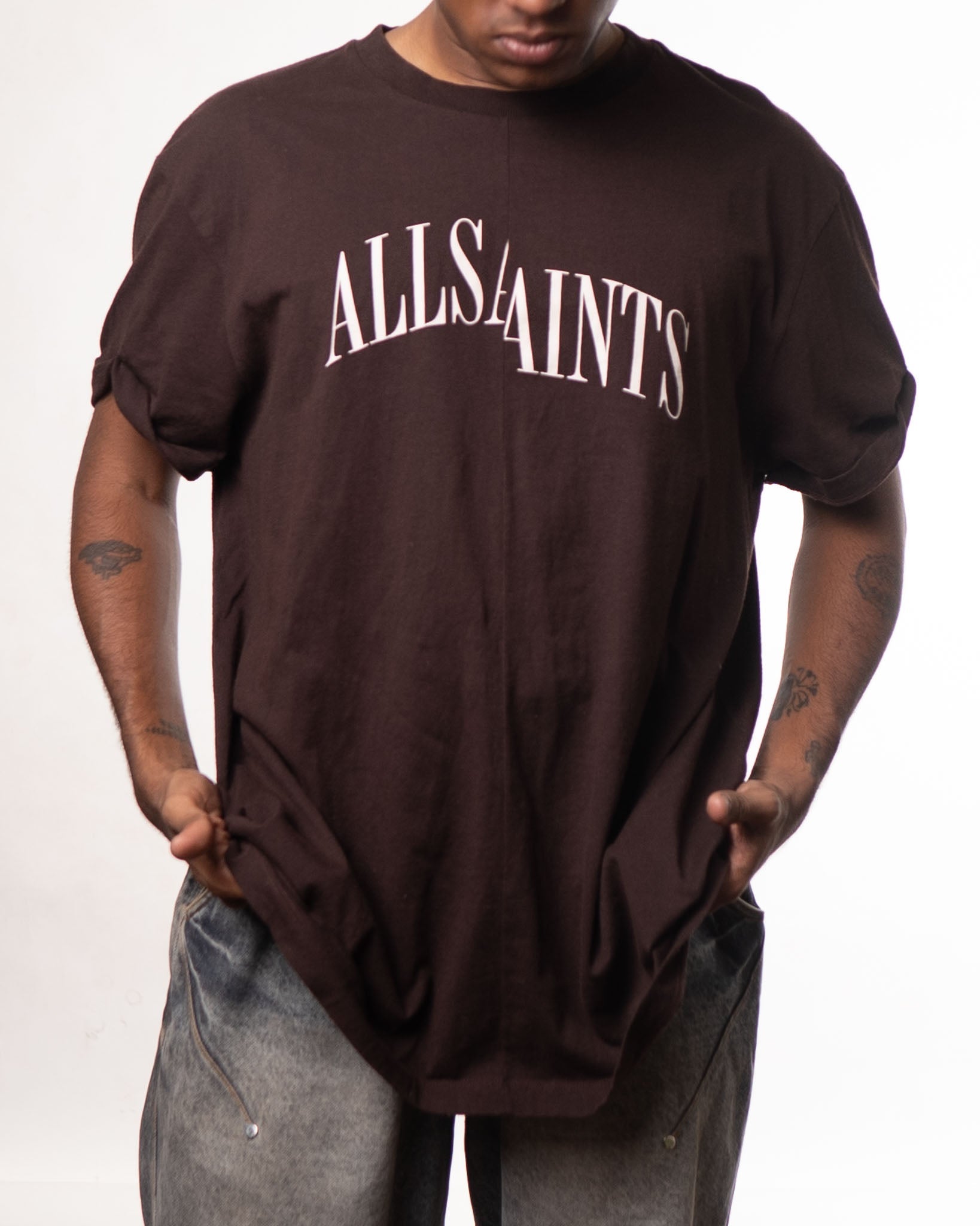 All Saints Brown Tshirt
