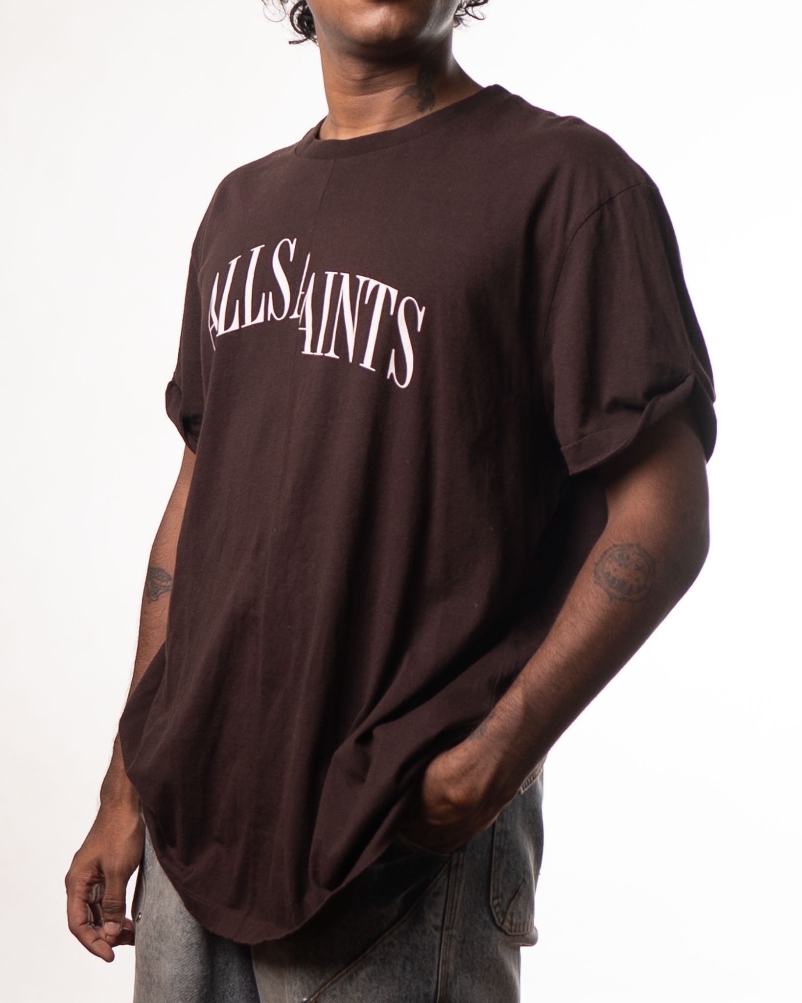 All Saints Brown Tshirt