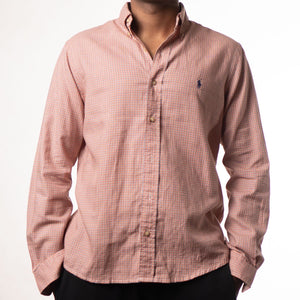 Ralph Lauren Slim Fit Red Plaid Buttondown Shirt