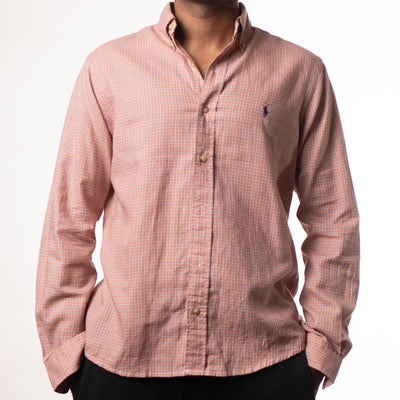 Ralph Lauren Slim Fit Red Plaid Buttondown Shirt