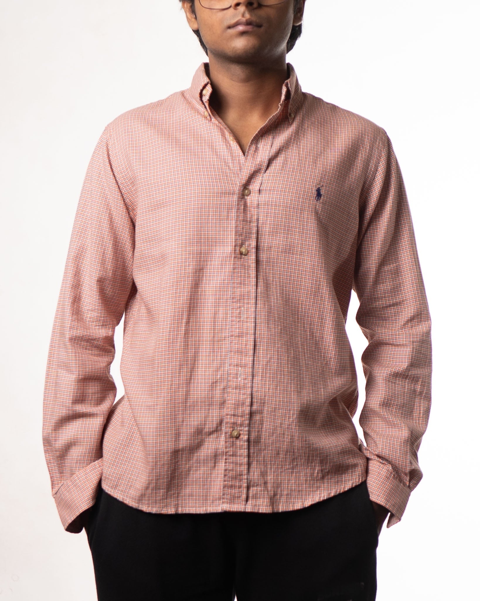 Ralph Lauren Slim Fit Red Plaid Buttondown Shirt