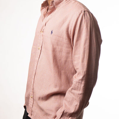 Ralph Lauren Slim Fit Red Plaid Buttondown Shirt
