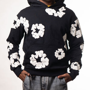 Denim Tears Black&White Floral Hoodie