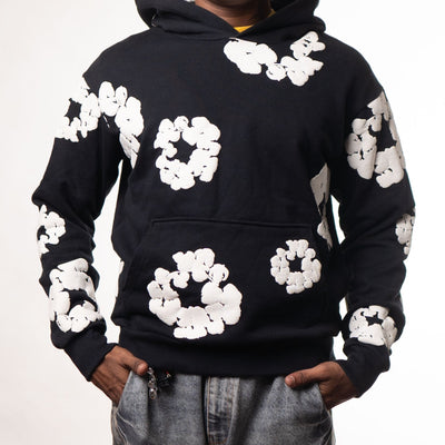 Denim Tears Black&White Floral Hoodie