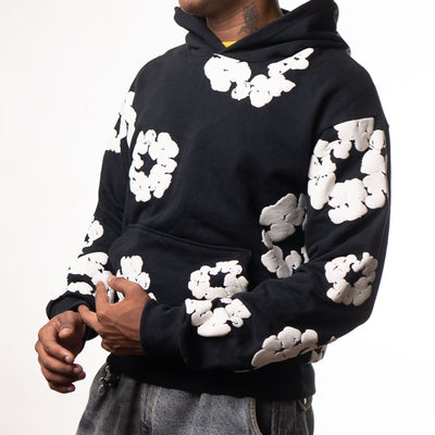 Denim Tears Black&White Floral Hoodie