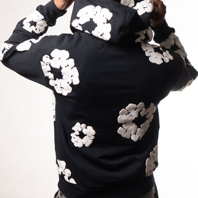 Denim Tears Black&White Floral Hoodie