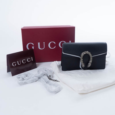 Gucci Super Mini Dionysus Leather Crossbody Bag