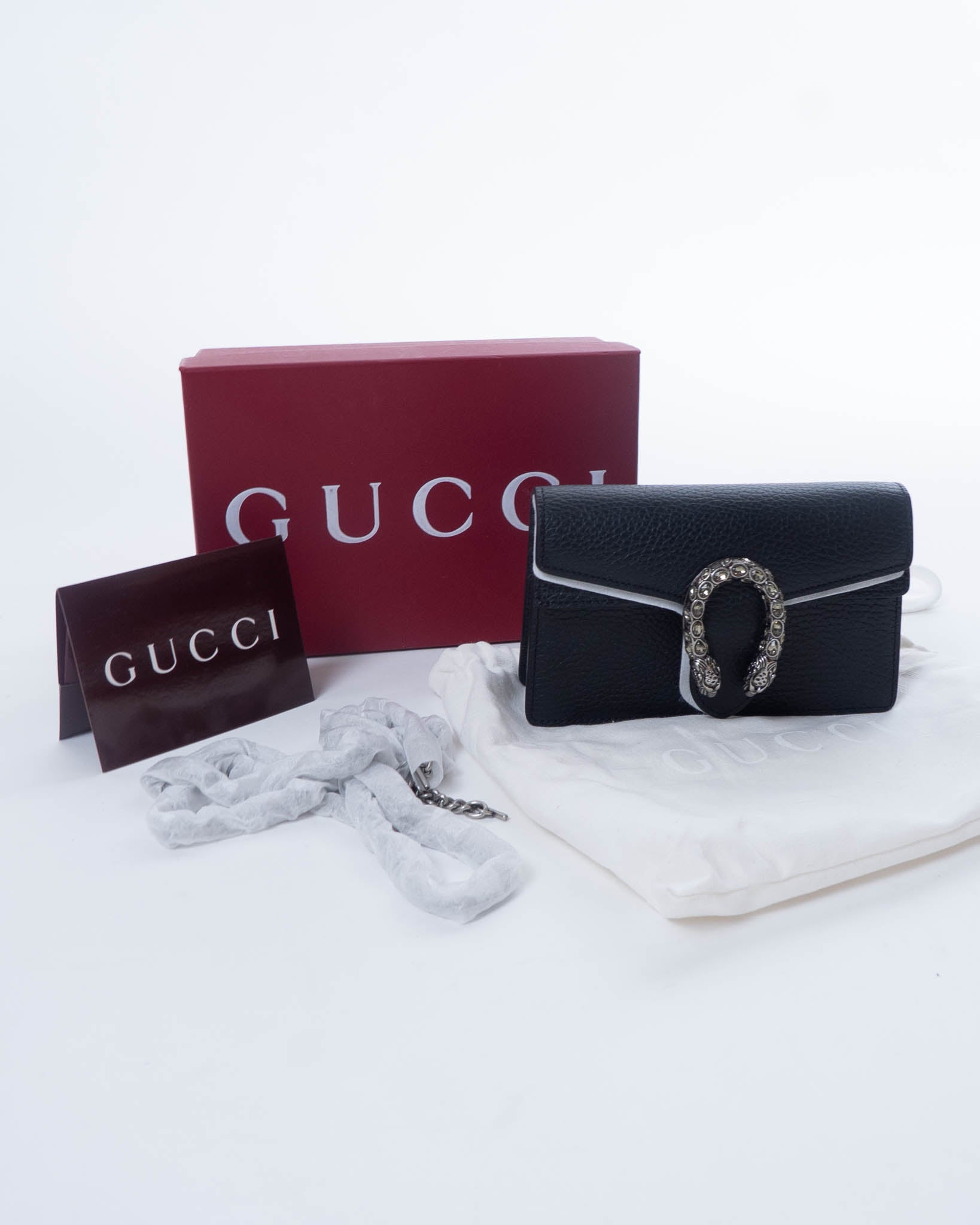 Gucci Super Mini Dionysus Leather Crossbody Bag