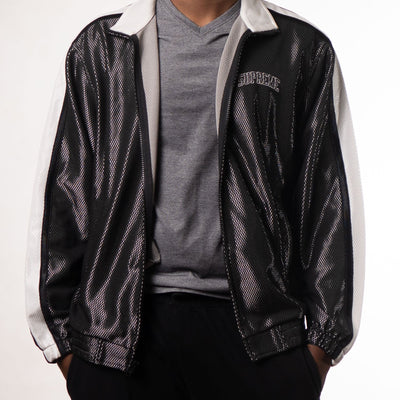 Supreme Black Bounded Mesh Track Jacket