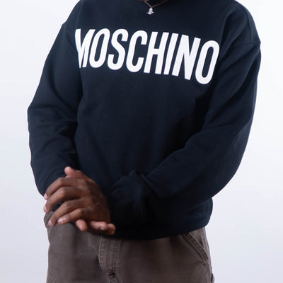 Moshchino Black Printed Logo Sweatshirt - DS