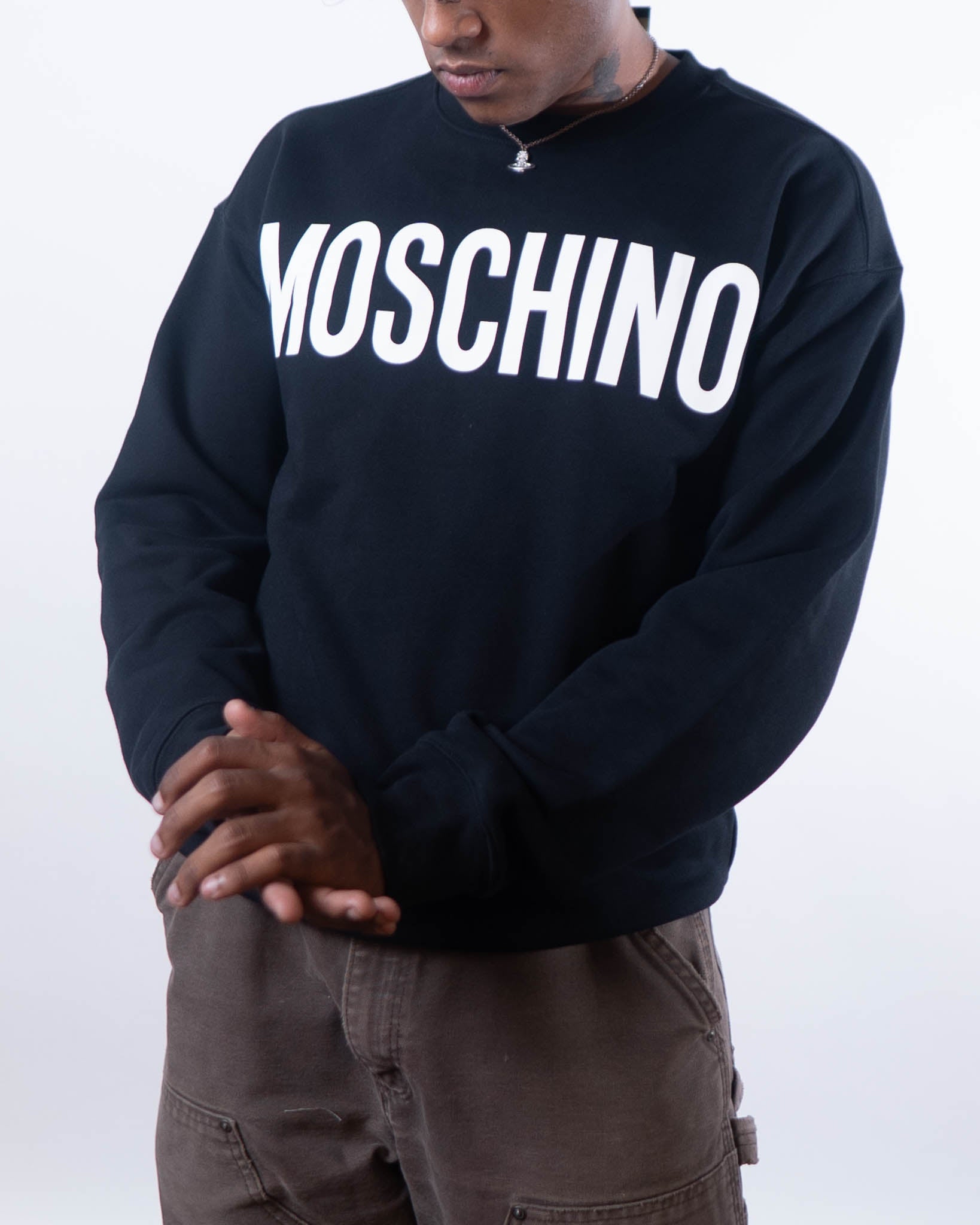 Moshchino Black Printed Logo Sweatshirt - DS
