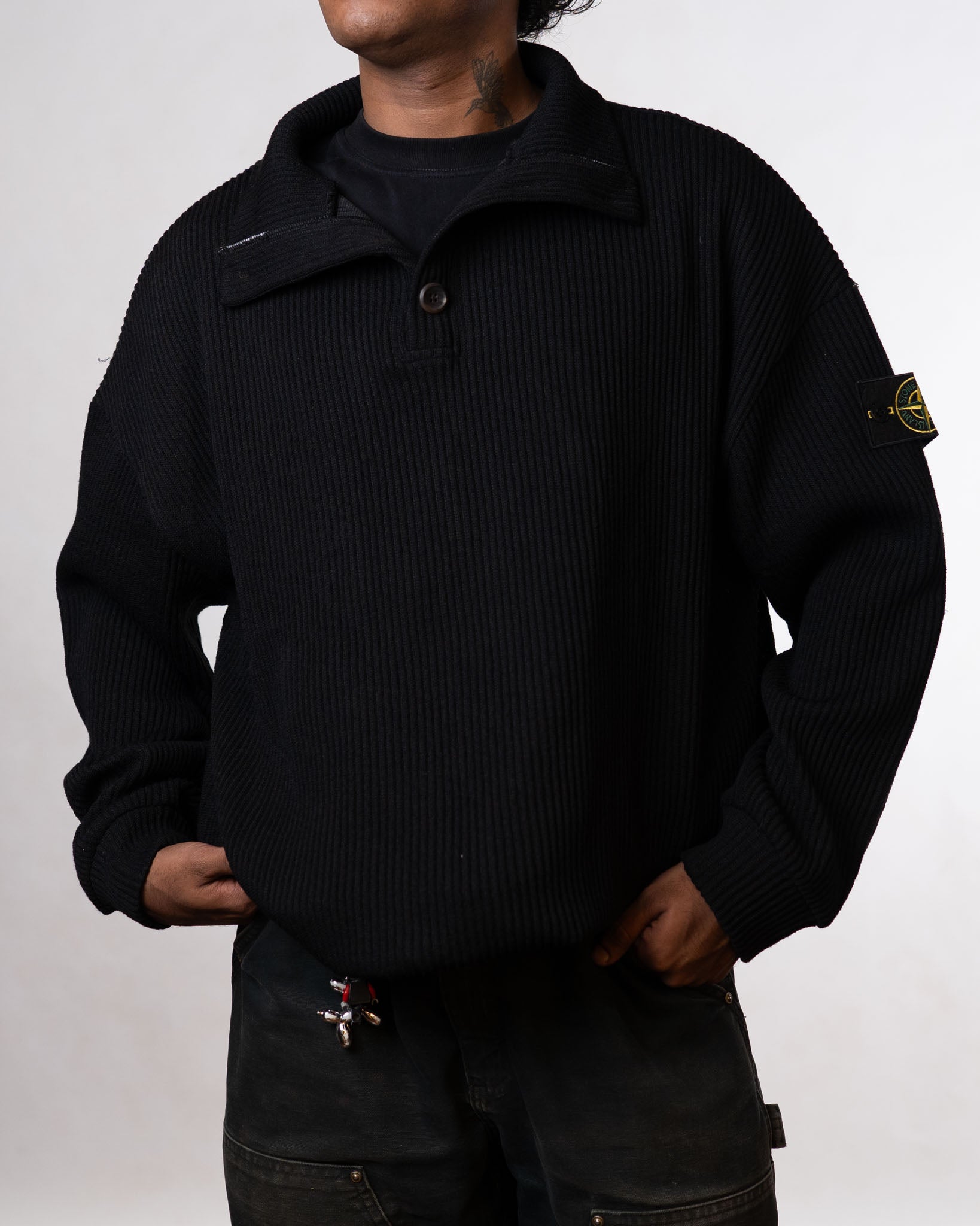 Stone Island Mens Black Sweater