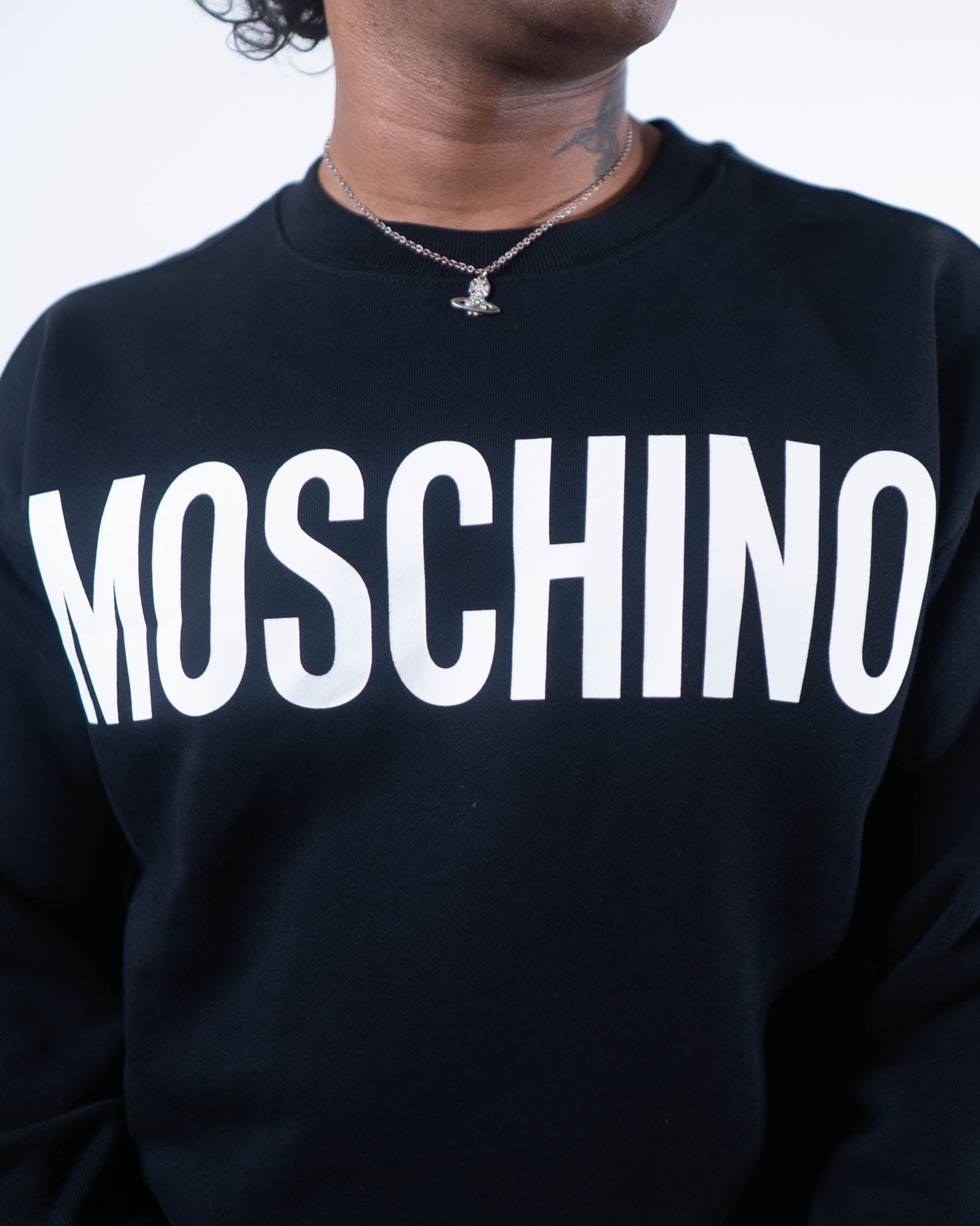 Moshchino Black Printed Logo Sweatshirt - DS