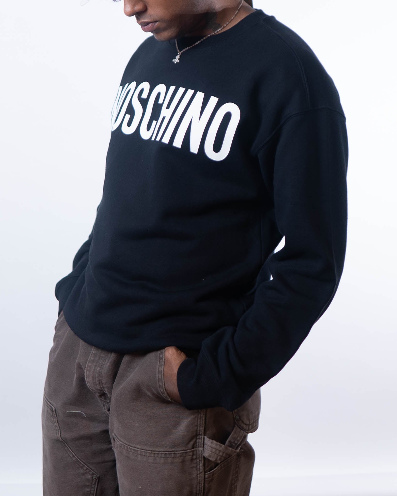Moshchino Black Printed Logo Sweatshirt - DS