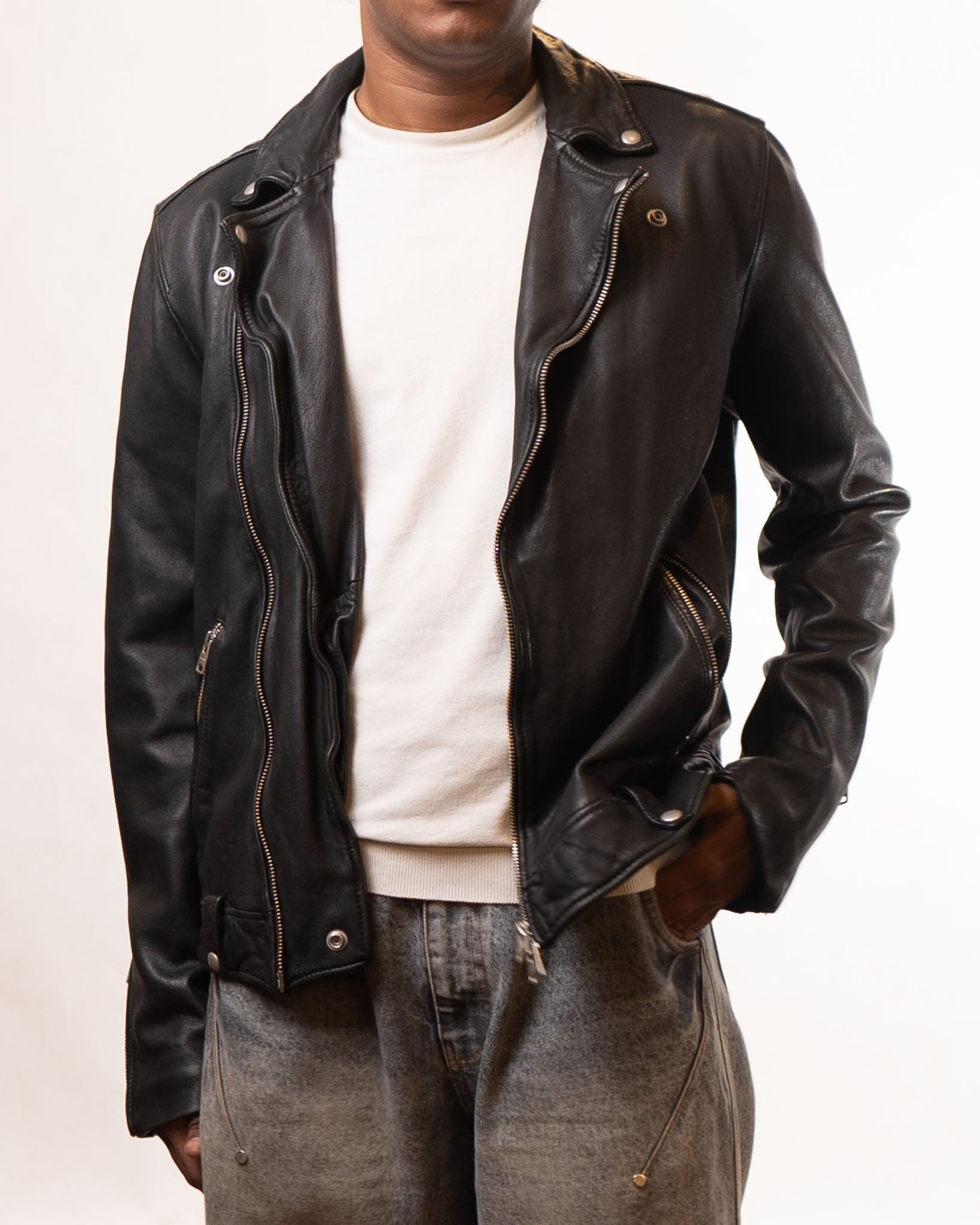 All Saints Black Leather Jacket