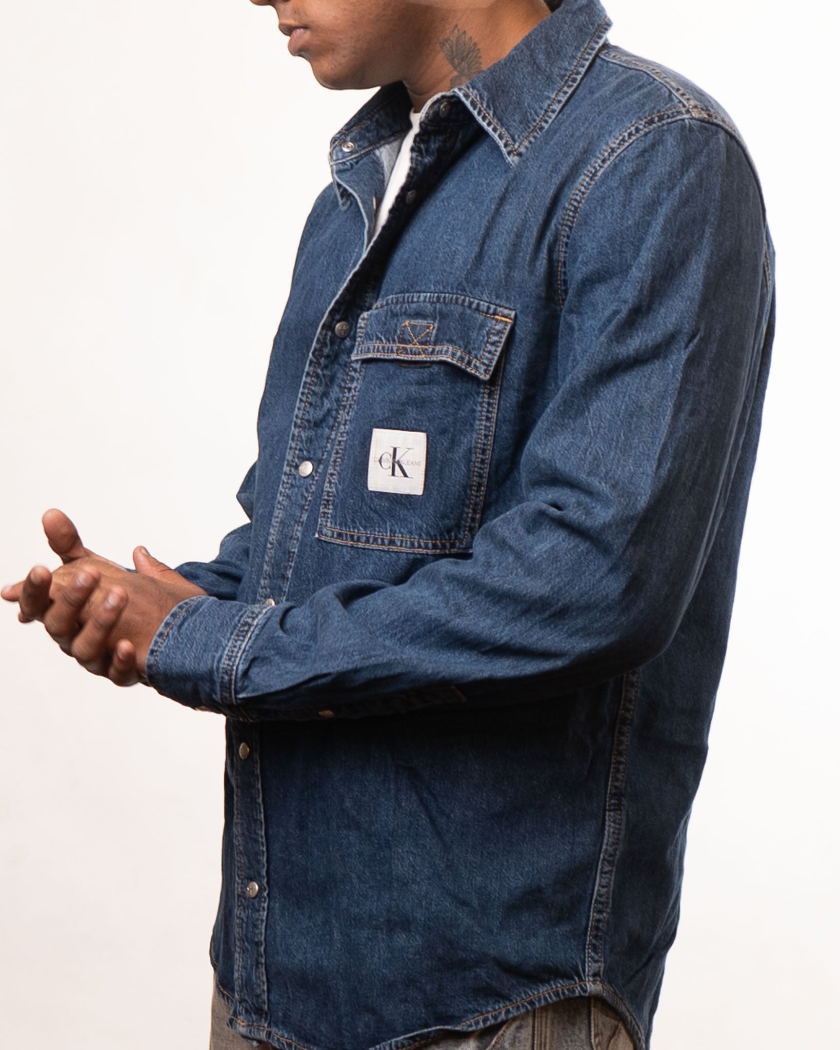 Calvin Klein Relaxed Utility Denim Shirt