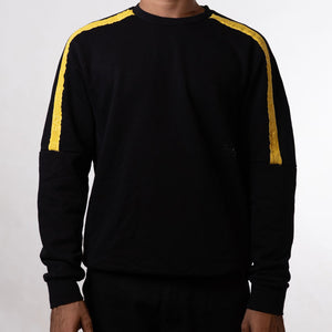 Emporio Armani Black Yellow stripe sweatshirt