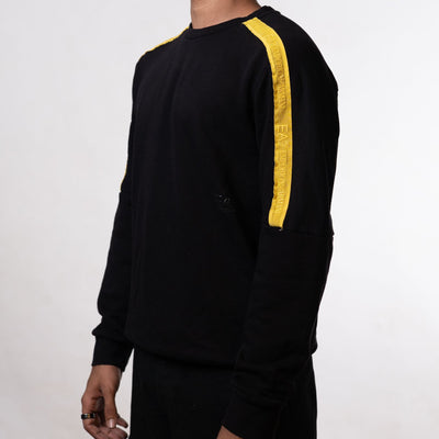 Emporio Armani Black Yellow stripe sweatshirt