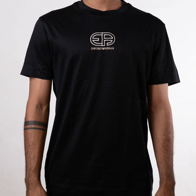 Emporio Armani EA logo black tee