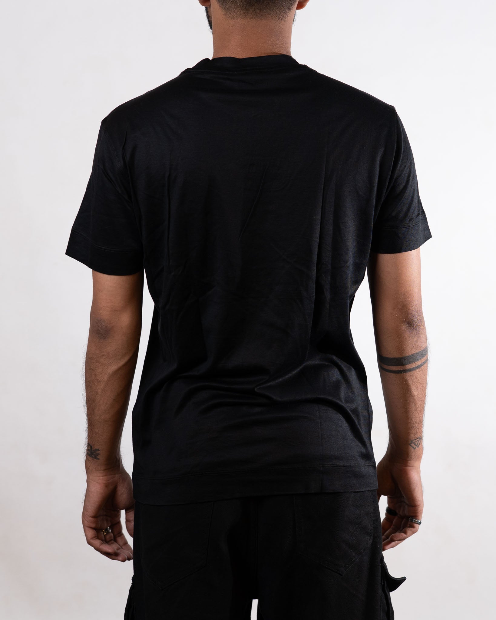 Emporio Armani EA logo black tee