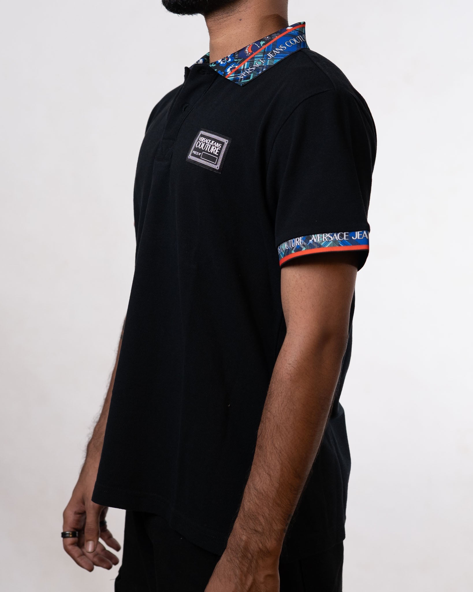 Versace Jeans Couture Black Flower Printed Tee