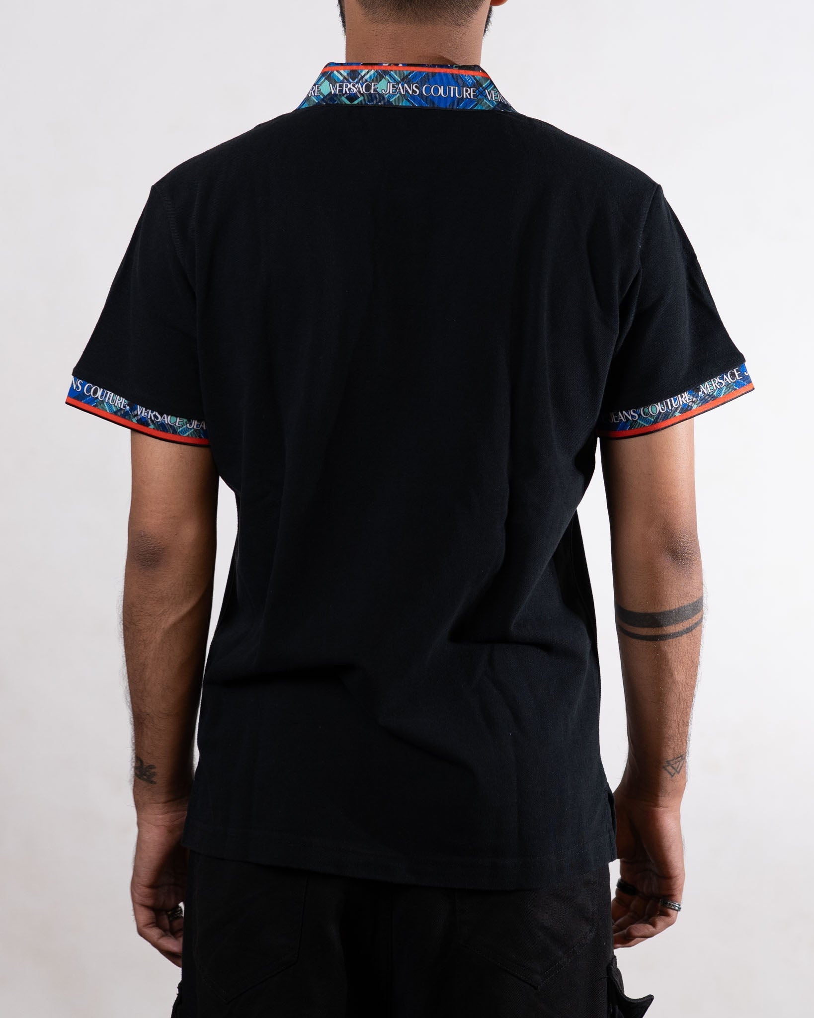 Versace Jeans Couture Black Flower Printed Tee