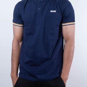 Hugo Boss x Matteo Berrettini Slim-Fit Stripes Polo T-Shirt